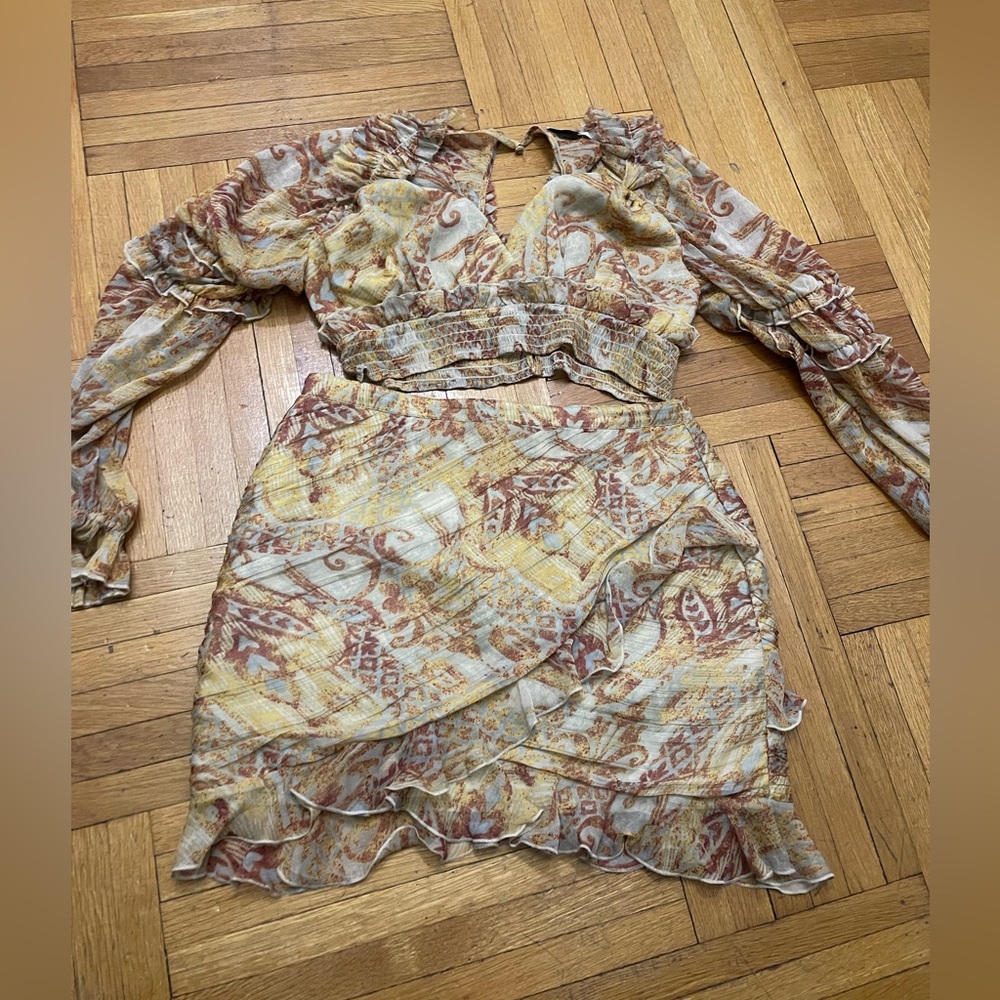 Asos Ruffle Mini Skirt Set - Picture 2 of 6